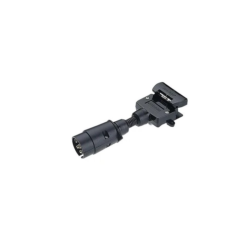 7 Pin Large Round Socket on Car to 7 Pin Flat Plug on Trailer 7 Pin Large Round Socket on Car to 7 Pin Flat Plug on Trailer