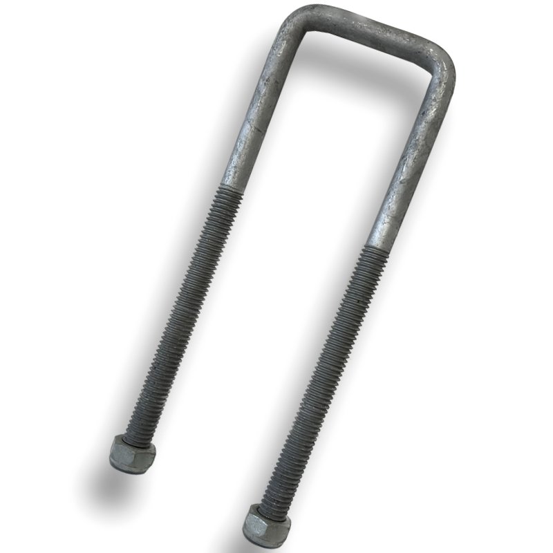 60mm x 210mm square galvanised u bolt bc trailer engineers