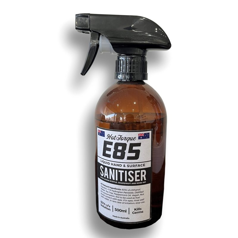 Hot Torque E85 Liquid Hand & Surface Sanitiser (500ml) Hot Torque E85 Liquid Hand & Surface Sanitiser (500ml)