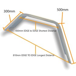 Galvanised 2 Fold Single Axle Trailer Mudguard to Suit 14" Rims for trailer