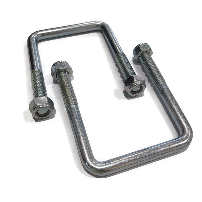 Jockey Wheel Mounting U-Bolts to Suit 75mm x 75mm Drawbar for trailer