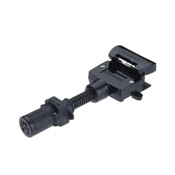 6 Pin Small Round Socket on Car to 7 Pin Flat Plug on Trailer