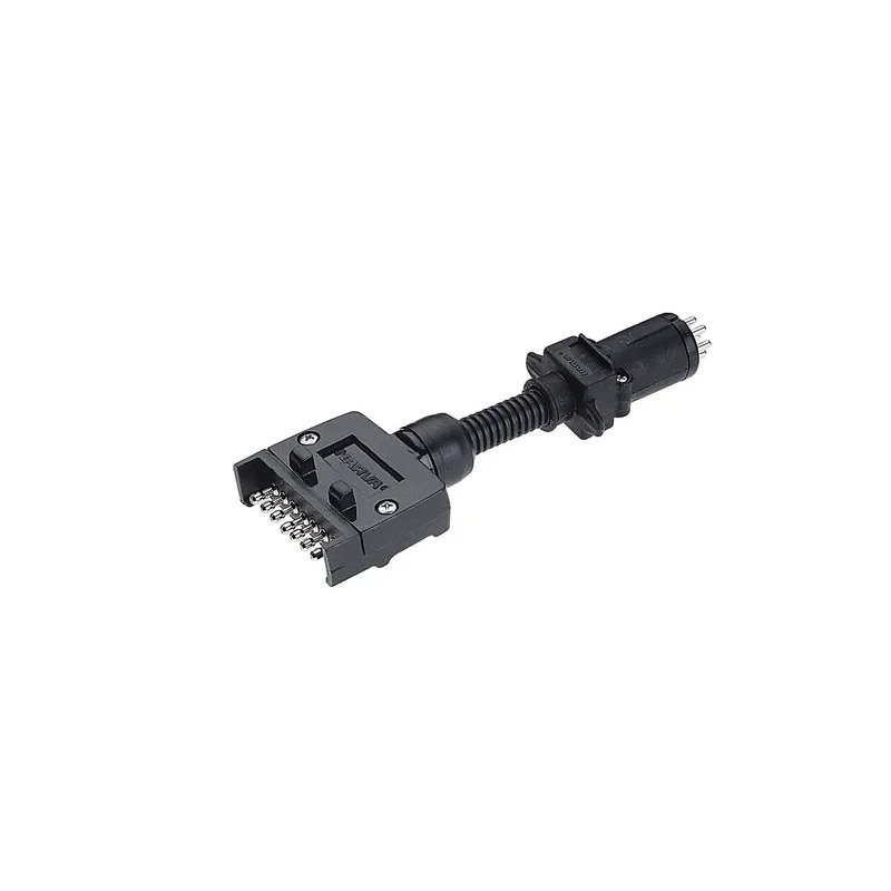 7 Pin Flat Socket on Car to 6 Pin Small Round Plug on Trailer 7 Pin Flat Socket on Car to 6 Pin Small Round Plug on Trailer