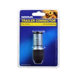 6 Pin Small Round Metal Trailer Plug