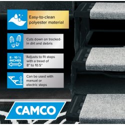 CAMCO RV Step Rug (Grey) for trailer