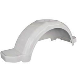 Single White Plastic Mudguard Suits 14" Wheels for trailer