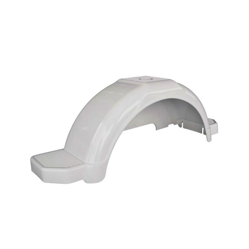 Single White Plastic Mudguard Suits 14" Wheels for trailer Single White Plastic Mudguard Suits 14" Wheels for trailer