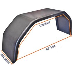 4 Fold Single Axle Trailer Mudguard to Suit 16" Rims (Per Side) for trailer