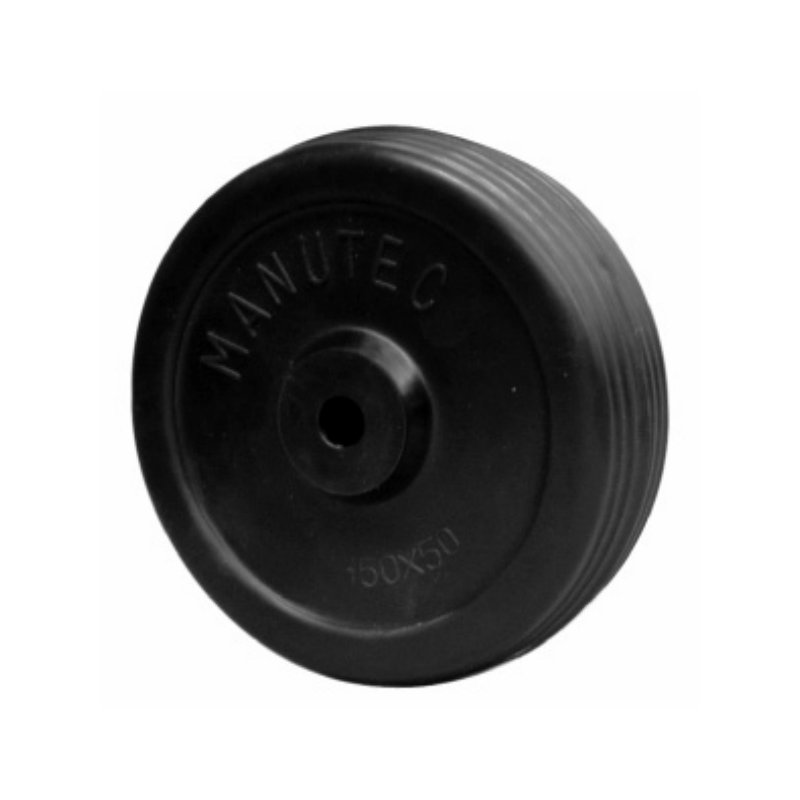 Manutec 6" Solid Rubber Replacement Wheel For Trailer