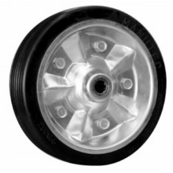 Manutec 8" Zinc Steel Centred Wheel With Rubber Tyre For Trailer