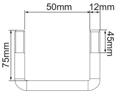 Jockey Wheel Mounting U-Bolts to Suit 50mm x 50mm Drawbar