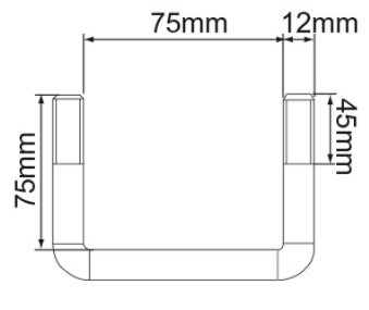 Jockey Wheel Mounting U-Bolts to Suit 75mm x 50mm Drawbar
