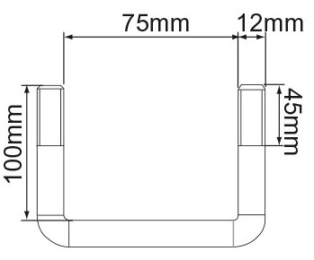 Jockey Wheel Mounting U-Bolts to Suit 75mm x 75mm Drawbar