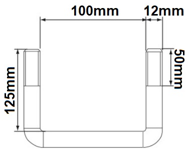 Trailer Winch Mounting U-Bolts to Suit 100mm x 100mm Drawbar
