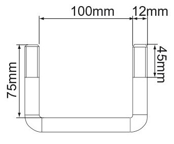 Jockey Wheel Mounting U-Bolts to Suit 100mm x 50mm Drawbar