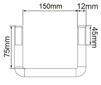 Jockey Wheel Mounting U-Bolts to Suit 150mm x 50mm Drawbar