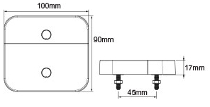 Ark LED Ultra Slim Lamp Multi-Volt (Square)