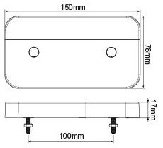 Ark LED Ultra Slim Lamp Multi-Volt (Rectangle)