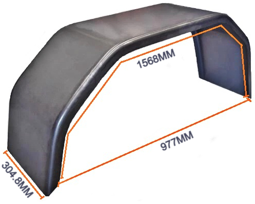 4 Fold Single Axle Trailer Mudguard to Suit 16" Rims (Per Side)