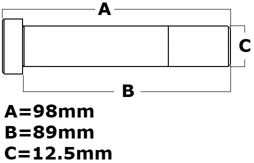 1/2" x 3 1/2" Trailer Spring Bolt (Galv)