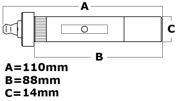 9/16" x 3 1/2" Trailer Spring Greaser Bolt Measurement