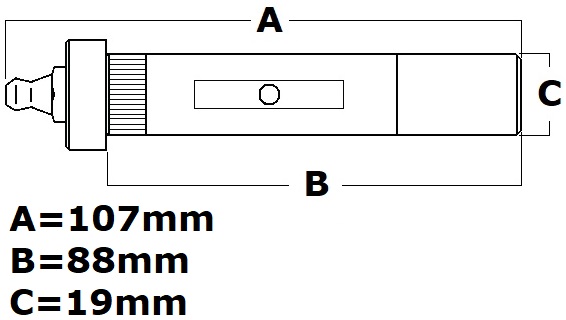 3/4" Trailer Spring Greaser Bolt Measurements