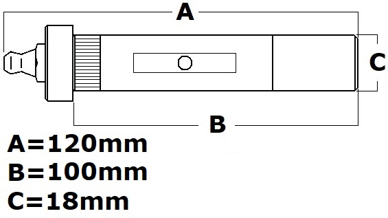 M18 X 100MM Trailer Spring Centre Rocker Arm Greaser Bolt Measurement