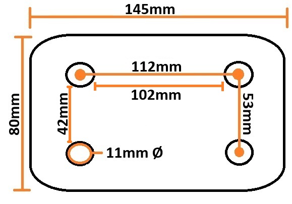 Boat Trailer Wobble Roller Bracket Plate 102mm